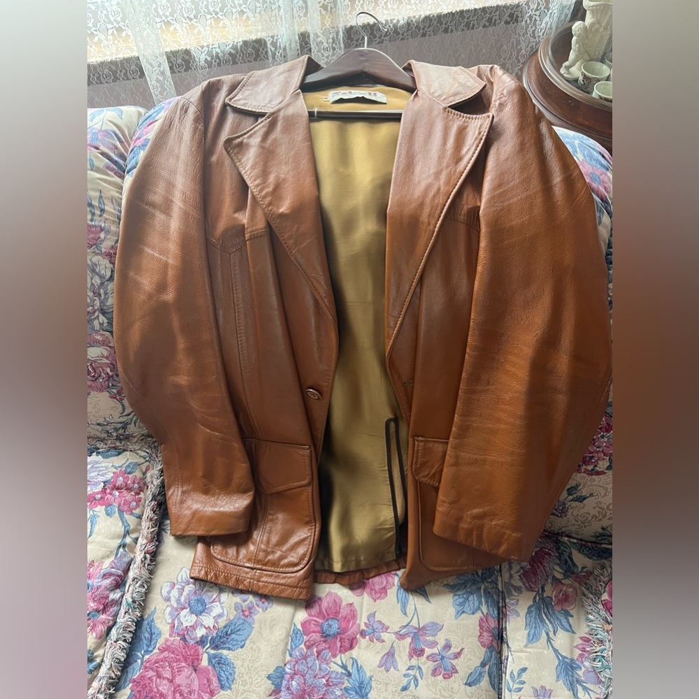 Schott NYC leather vintage jacket - brown